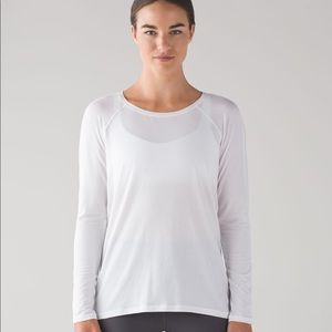 Lululemon emerald long sleeve white 8 NWT